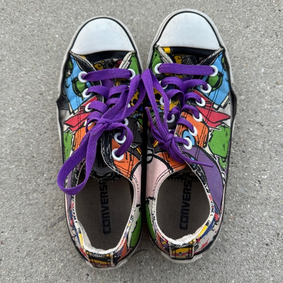 Converse Chuck Taylor All Star Sneakers Unisex Mens 5 Womens 7 rainbow graffiti - Picture 3 of 7